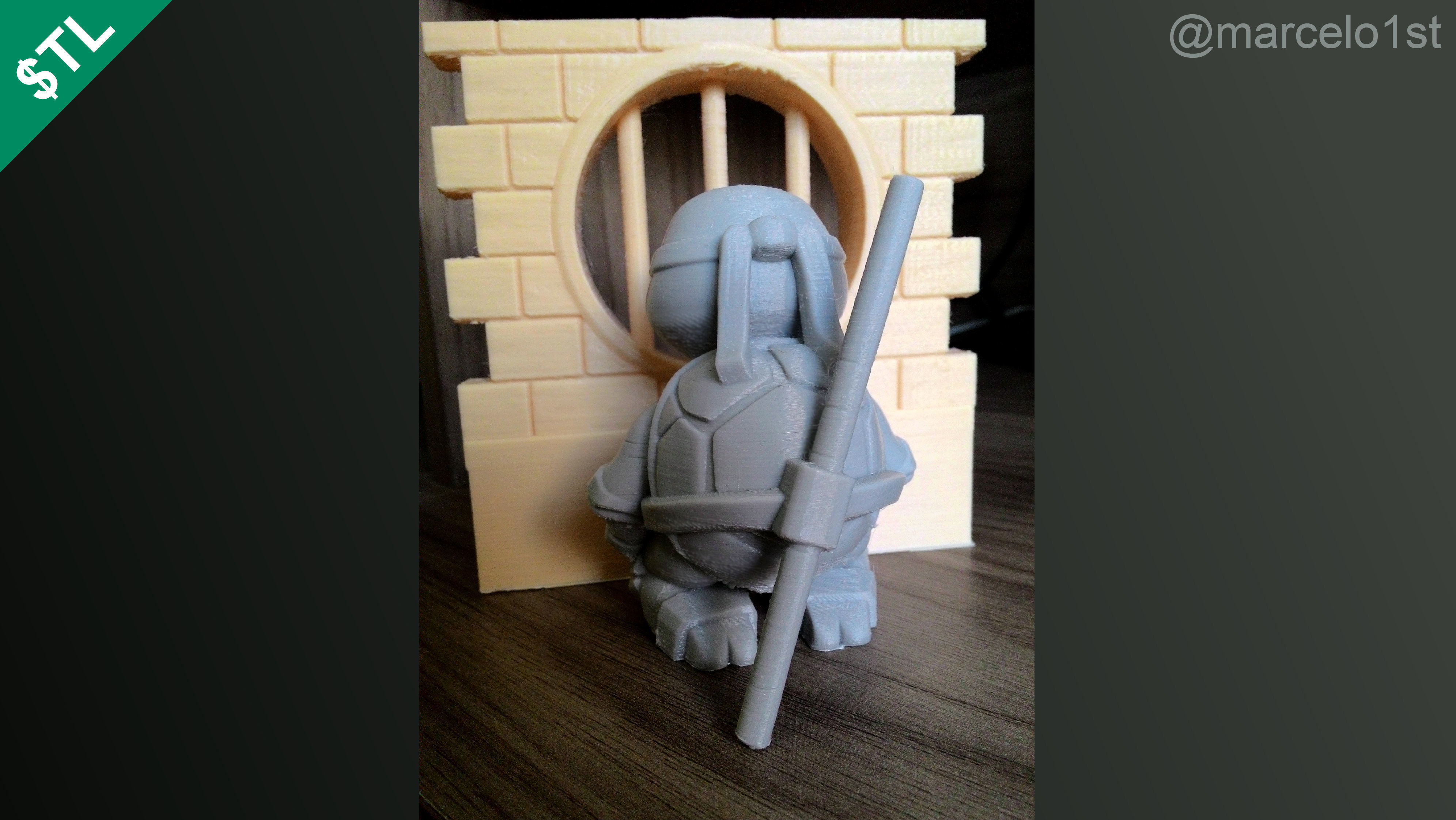 Turtle Warrior Set and Master 3D print model_38