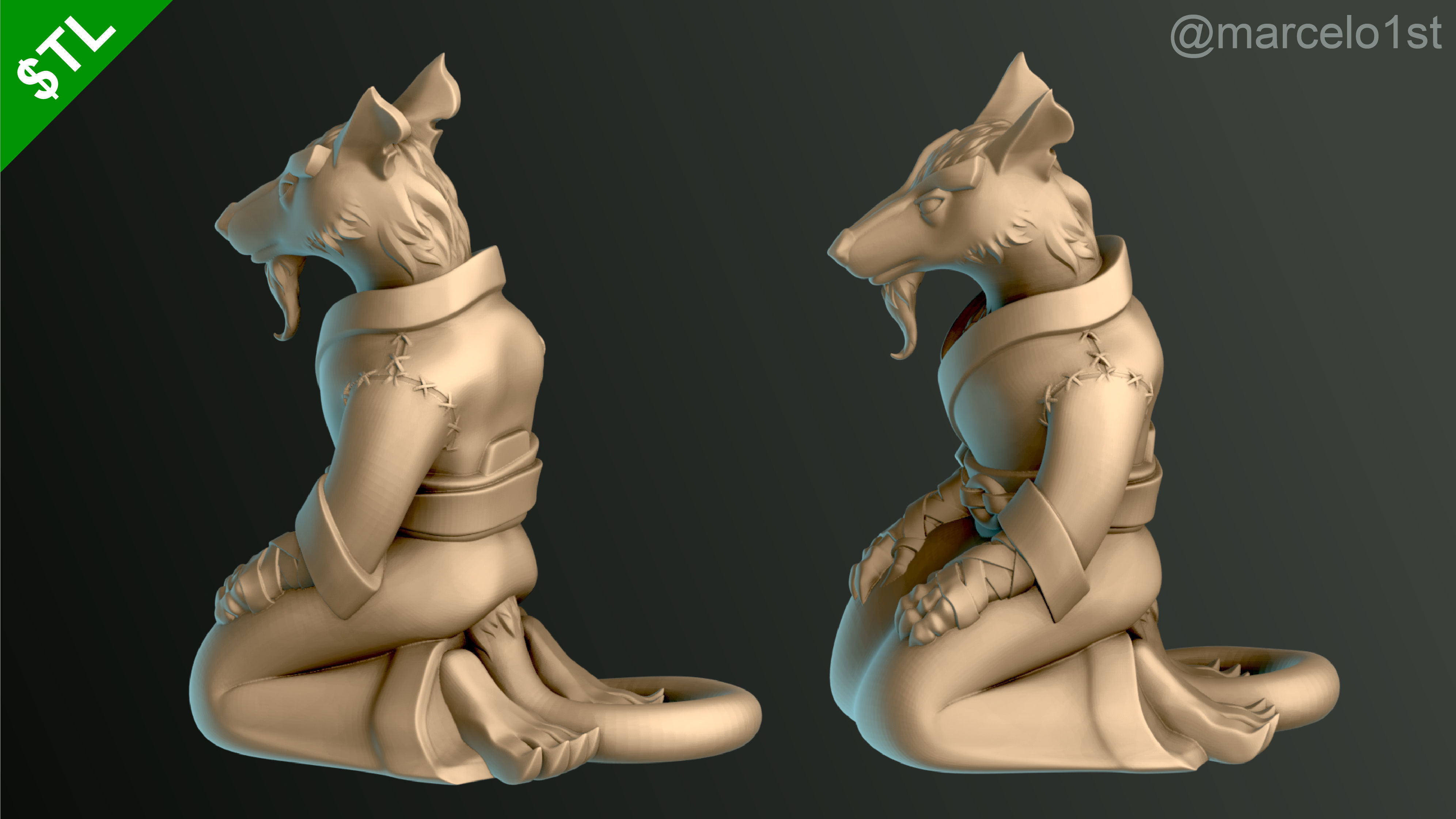 Turtle Warrior Set and Master 3D print model_9