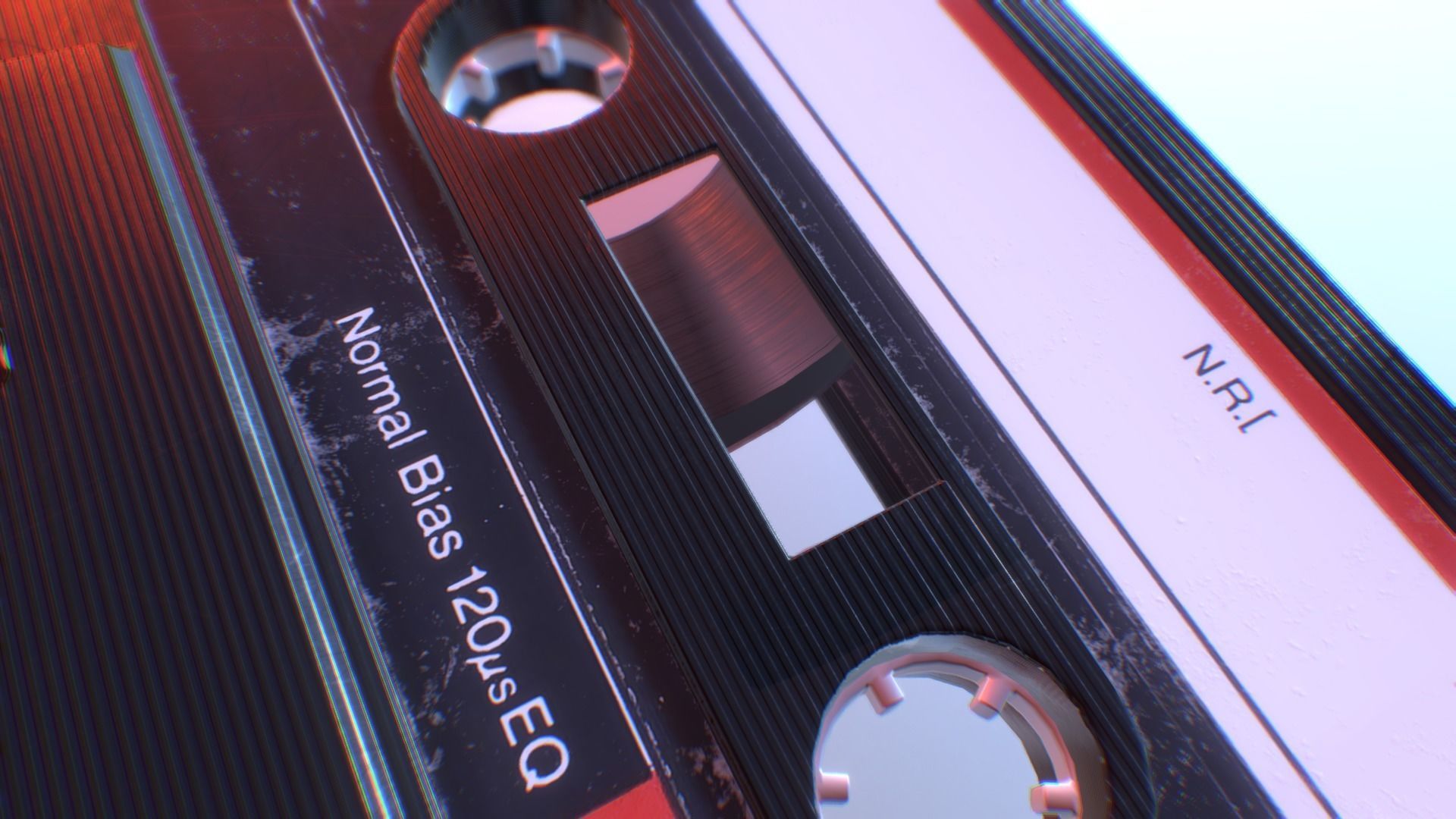 Cassette Tape Low-poly 3D model_3