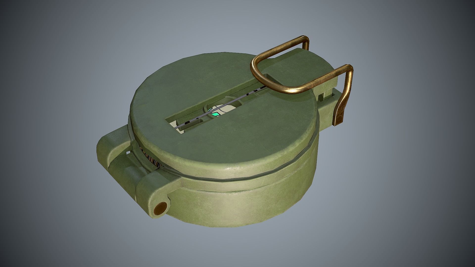 Compass military Low-poly 3D model_10