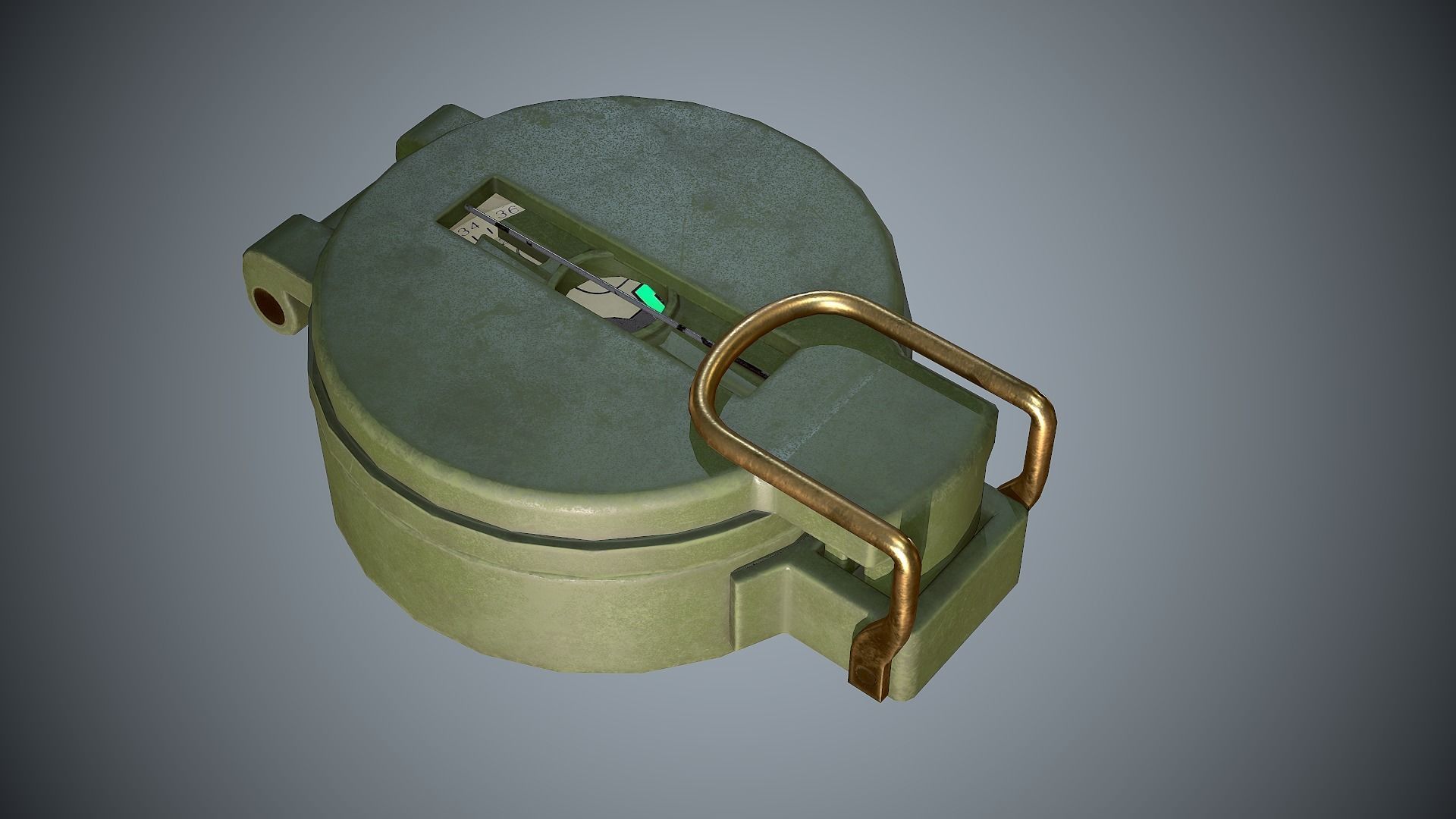 Compass military Low-poly 3D model_12