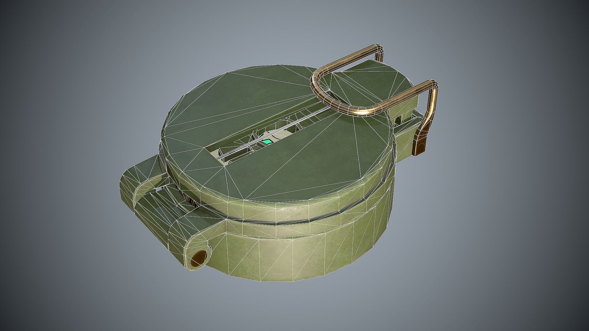 Compass military Low-poly 3D model_11