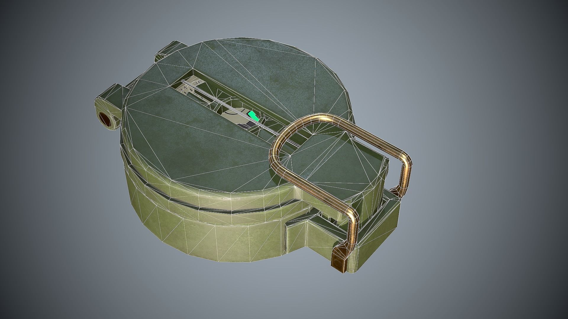 Compass military Low-poly 3D model_13
