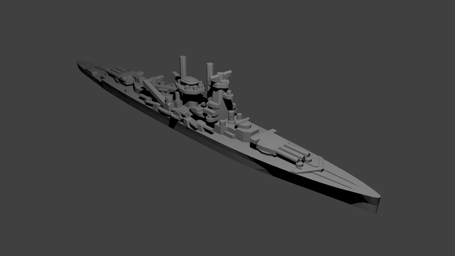German Miniature WWII Warship Collection 3D print model_7