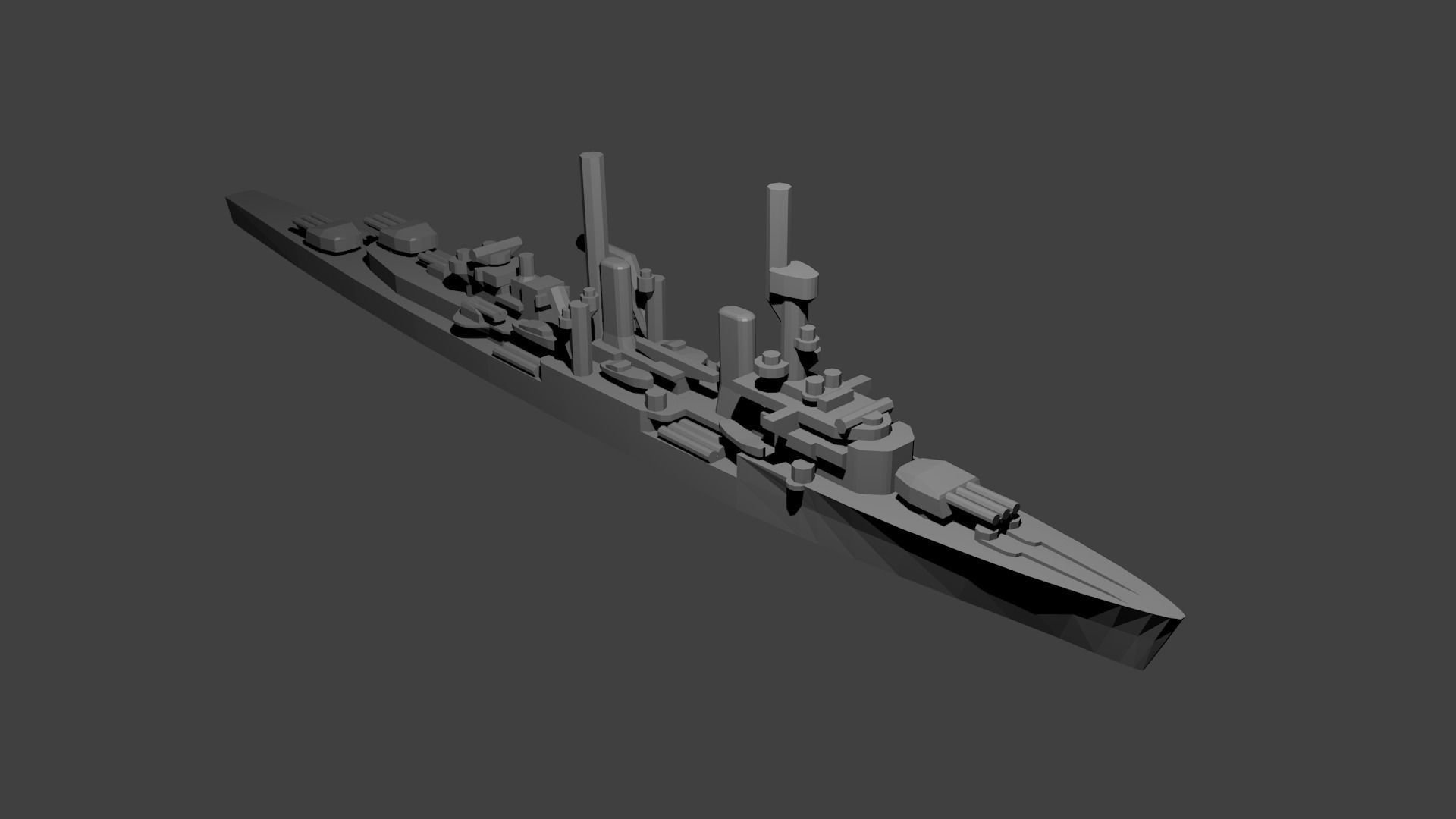 German Miniature WWII Warship Collection 3D print model_12