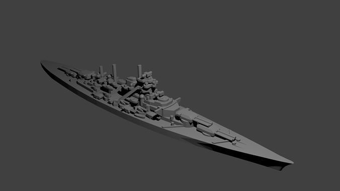 German Miniature WWII Warship Collection 3D print model 6