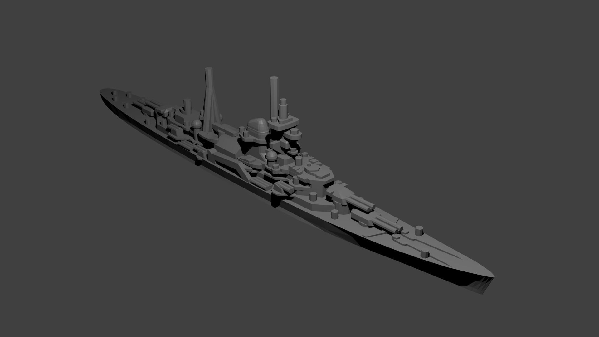 German Miniature WWII Warship Collection 3D print model_3