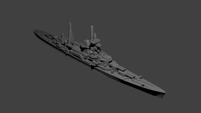 German Miniature WWII Warship Collection 3D print model 4