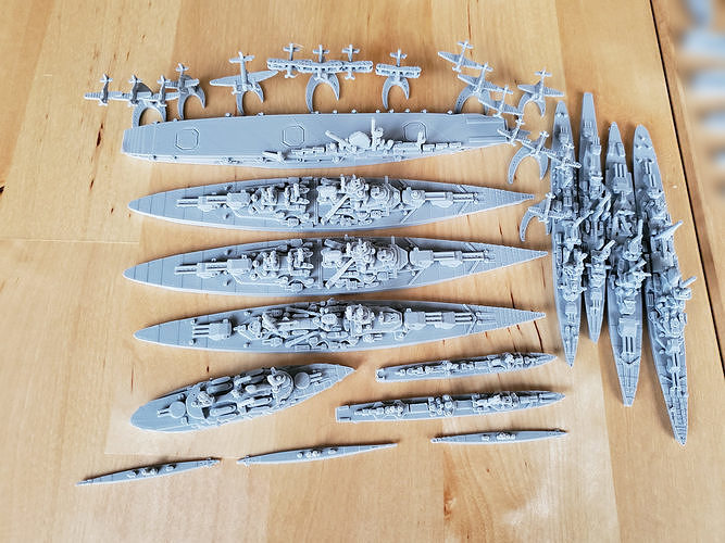 German Miniature WWII Warship Collection 3D print model 2