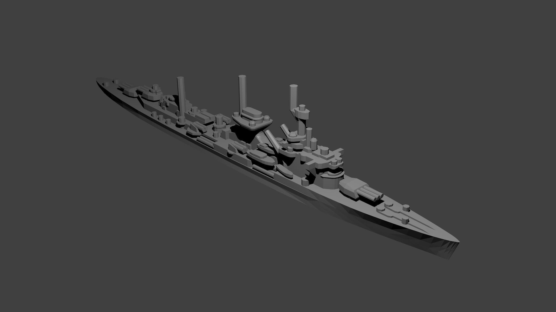 German Miniature WWII Warship Collection 3D print model_13