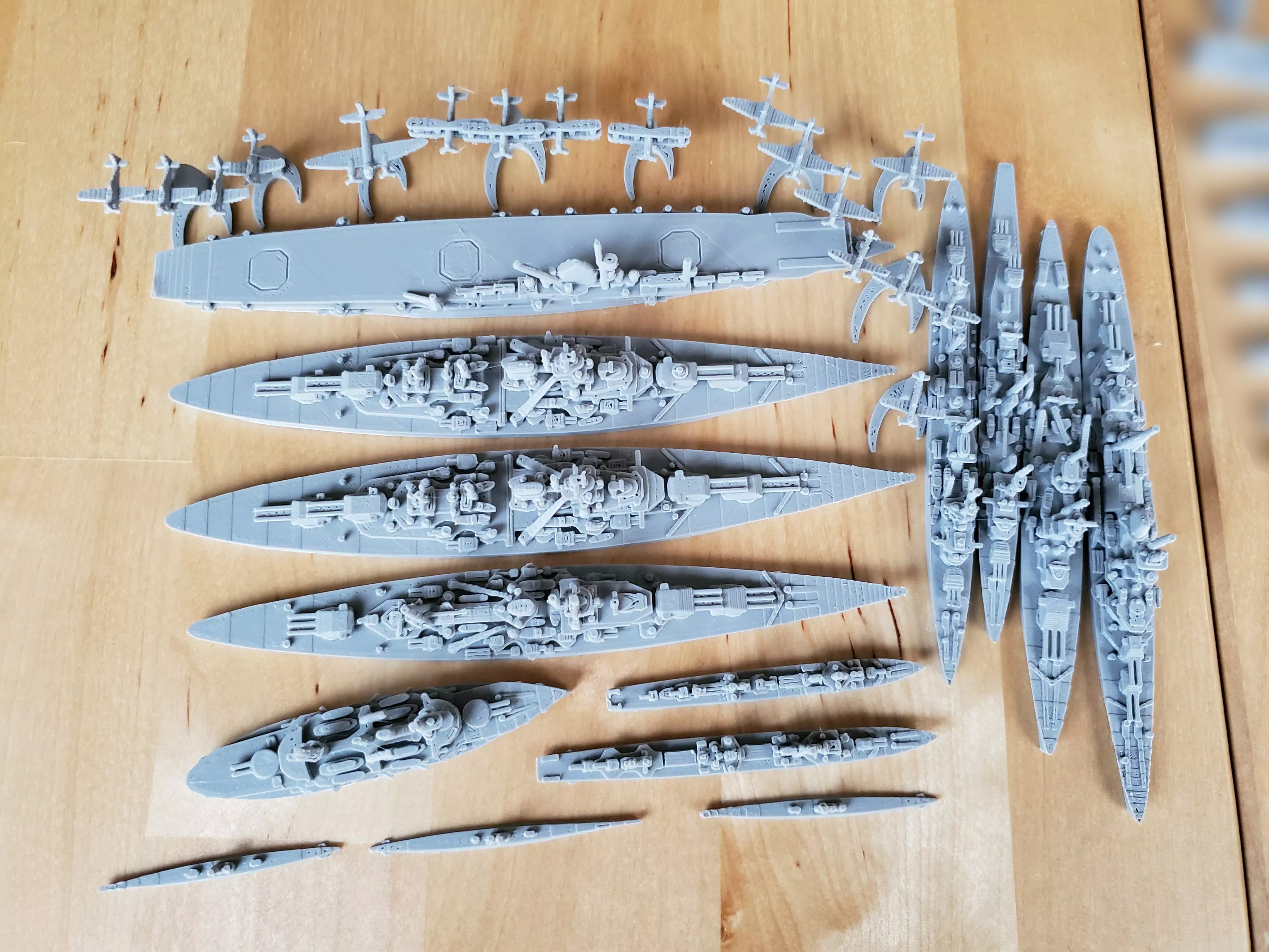 German Miniature WWII Warship Collection 3D print model_0