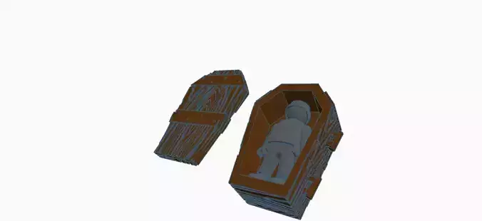 Coffin for tabletop gaming 3d printing