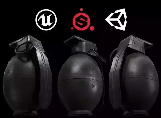 hand grenade Free low-poly 3D model