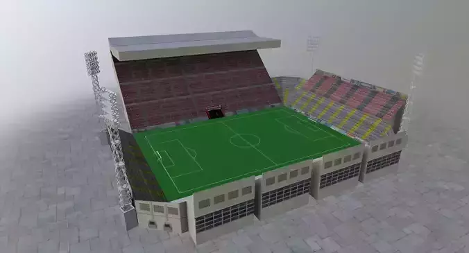Nice Stade du Ray Low-poly 3D model