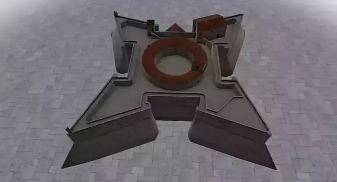 Nice Fort Carre Low-poly 3D model