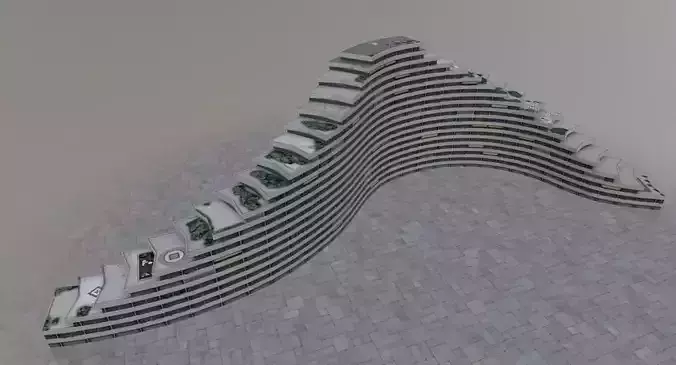 Nice Marina Baie Low-poly 3D model
