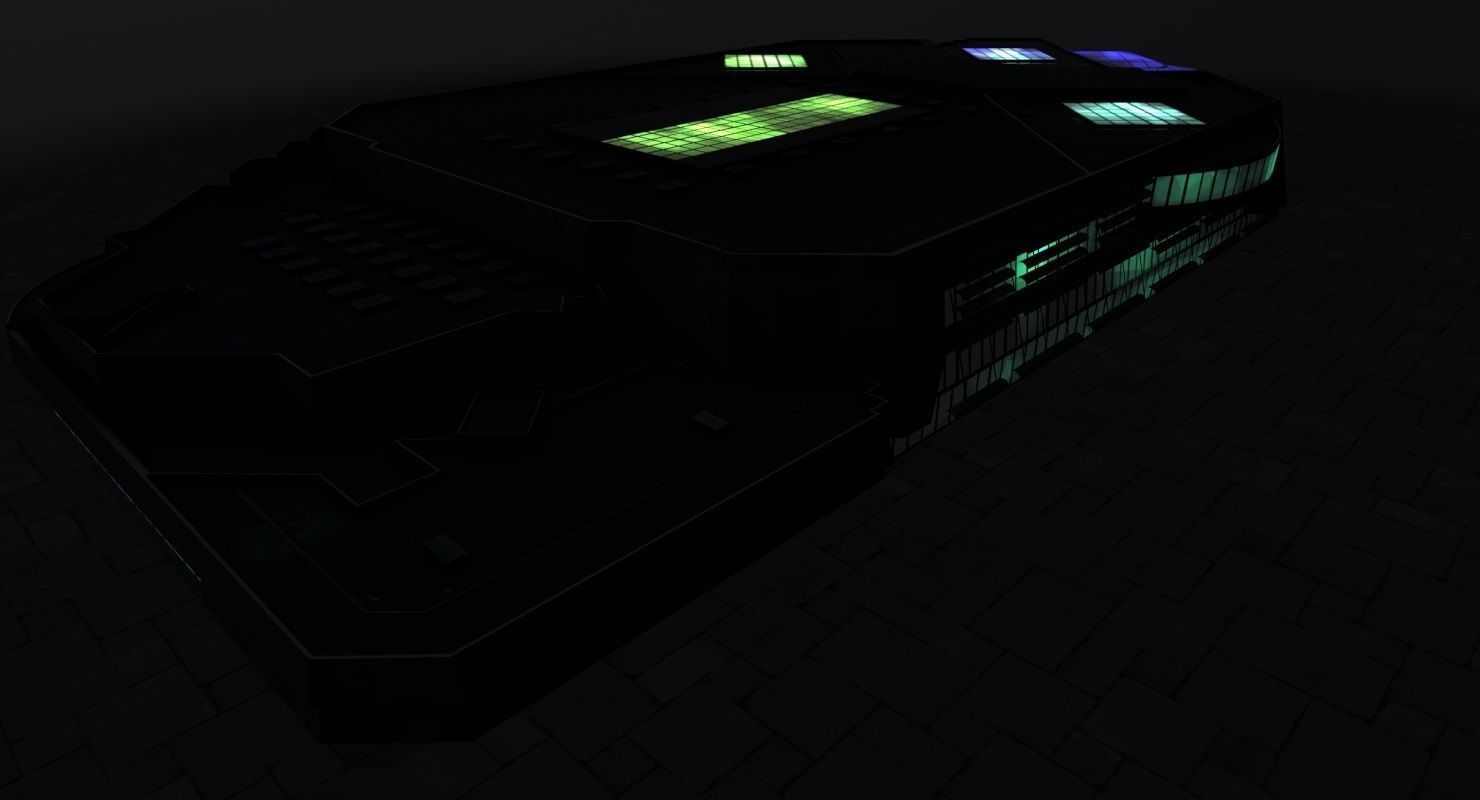 Nice Grimaldi Forum Low-poly 3D model_8