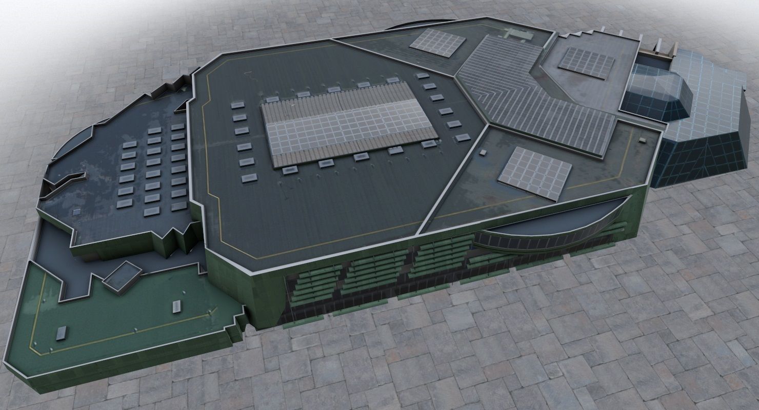 Nice Grimaldi Forum Low-poly 3D model_2