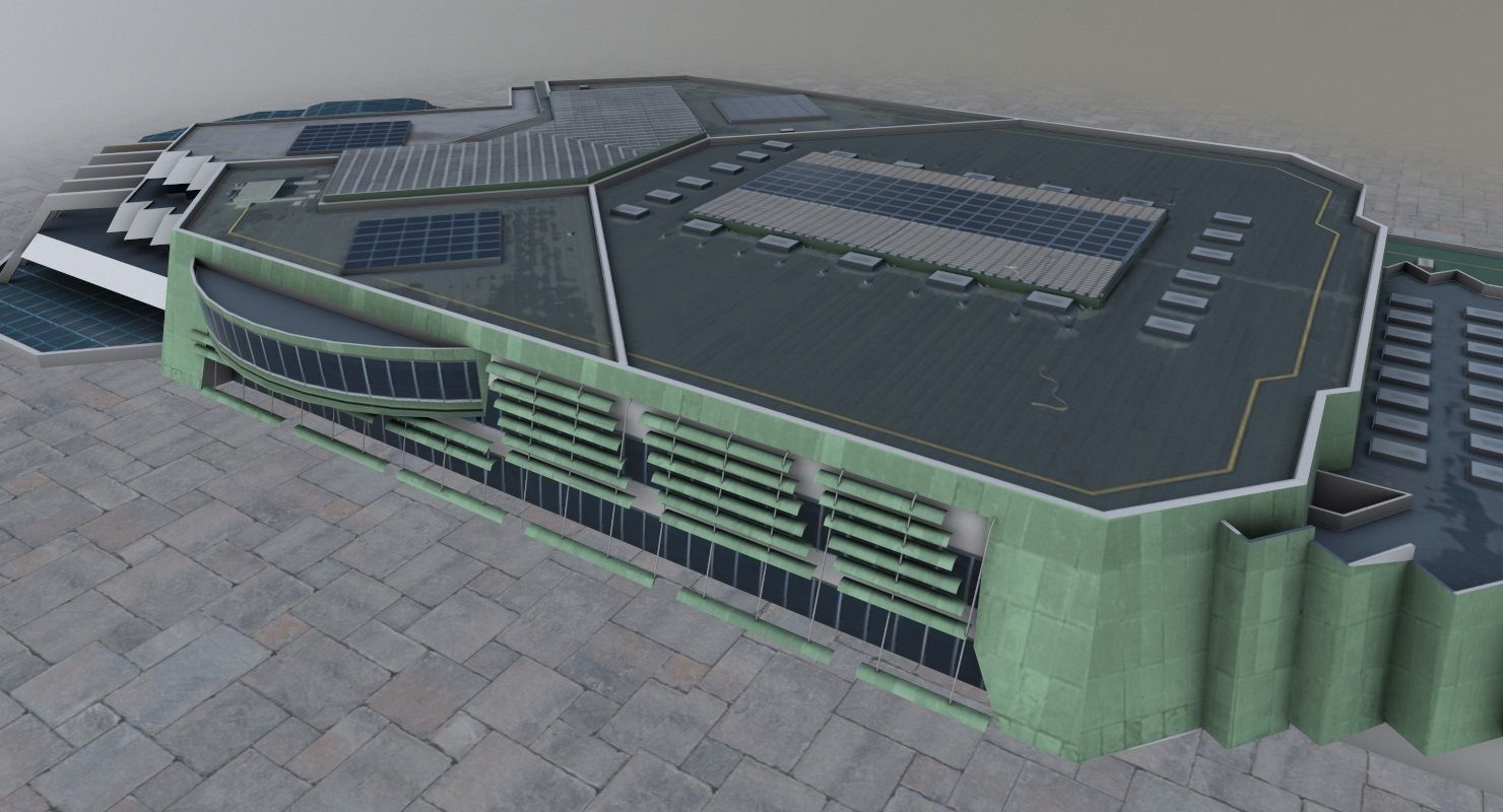 Nice Grimaldi Forum Low-poly 3D model_5