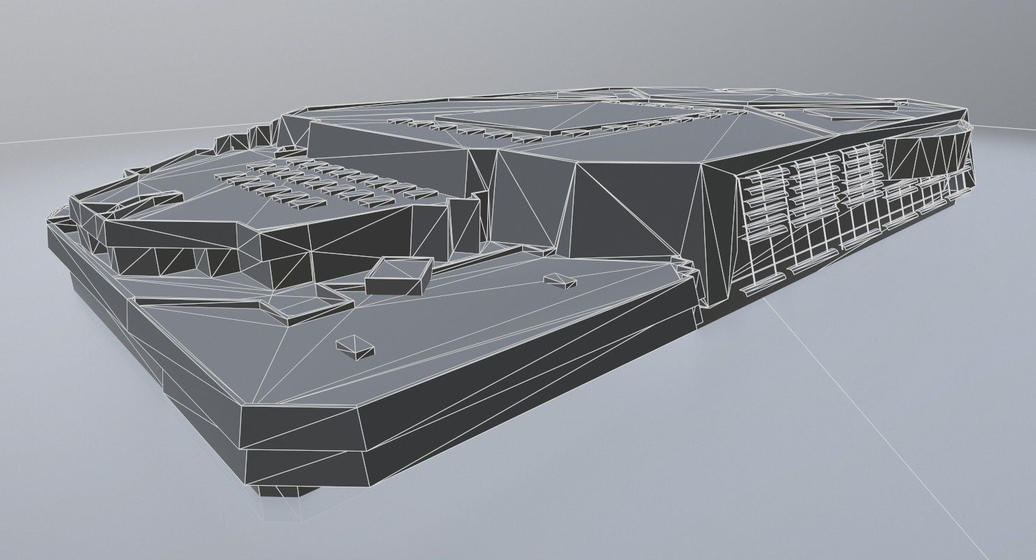 Nice Grimaldi Forum Low-poly 3D model_11
