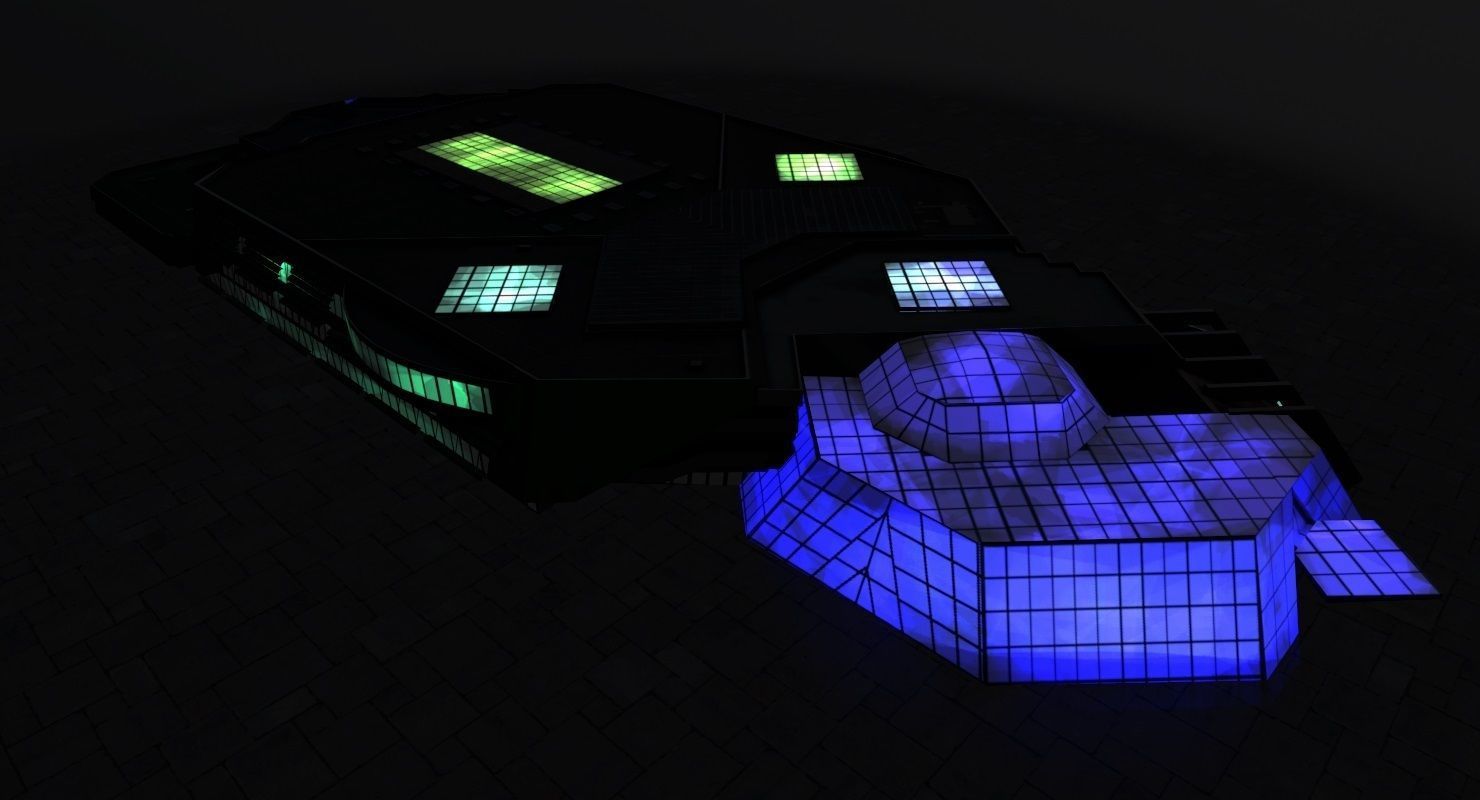 Nice Grimaldi Forum Low-poly 3D model_7