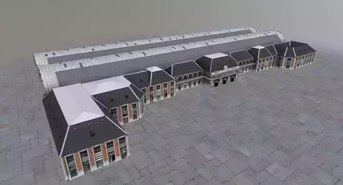 Nice Gare Low-poly 3D model