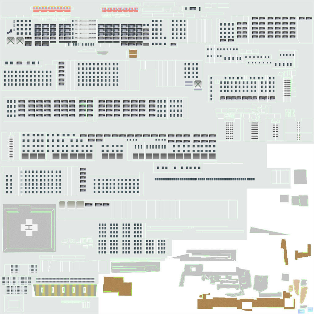 Nice Centre Hospitaler Low-poly 3D model_11