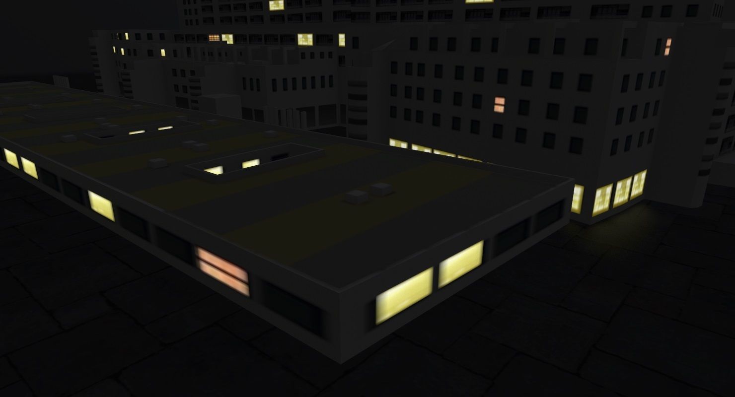 Nice Centre Hospitaler Low-poly 3D model_7