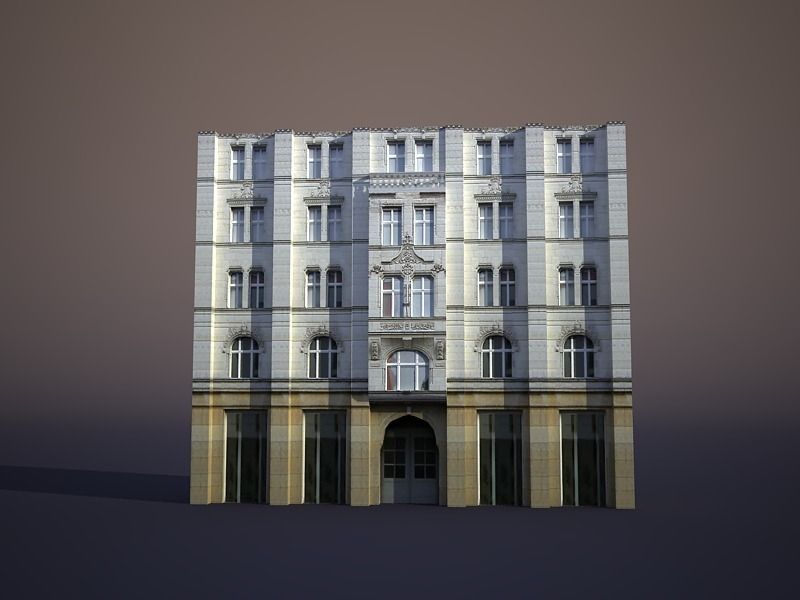 Apartment House 3  Low-poly 3D model_2