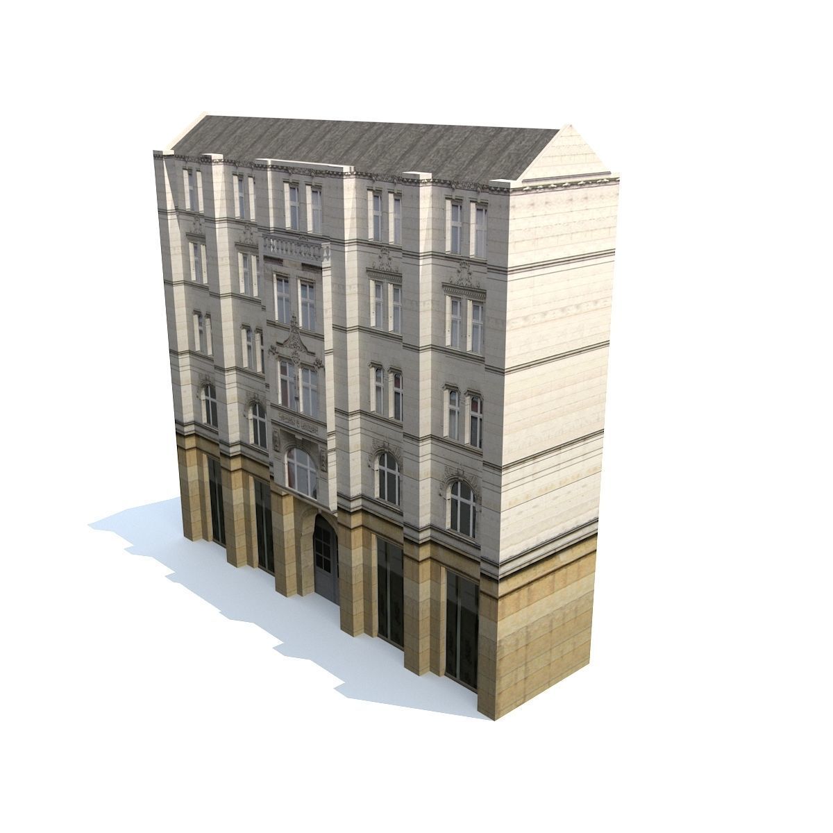 Apartment House 3  Low-poly 3D model_7