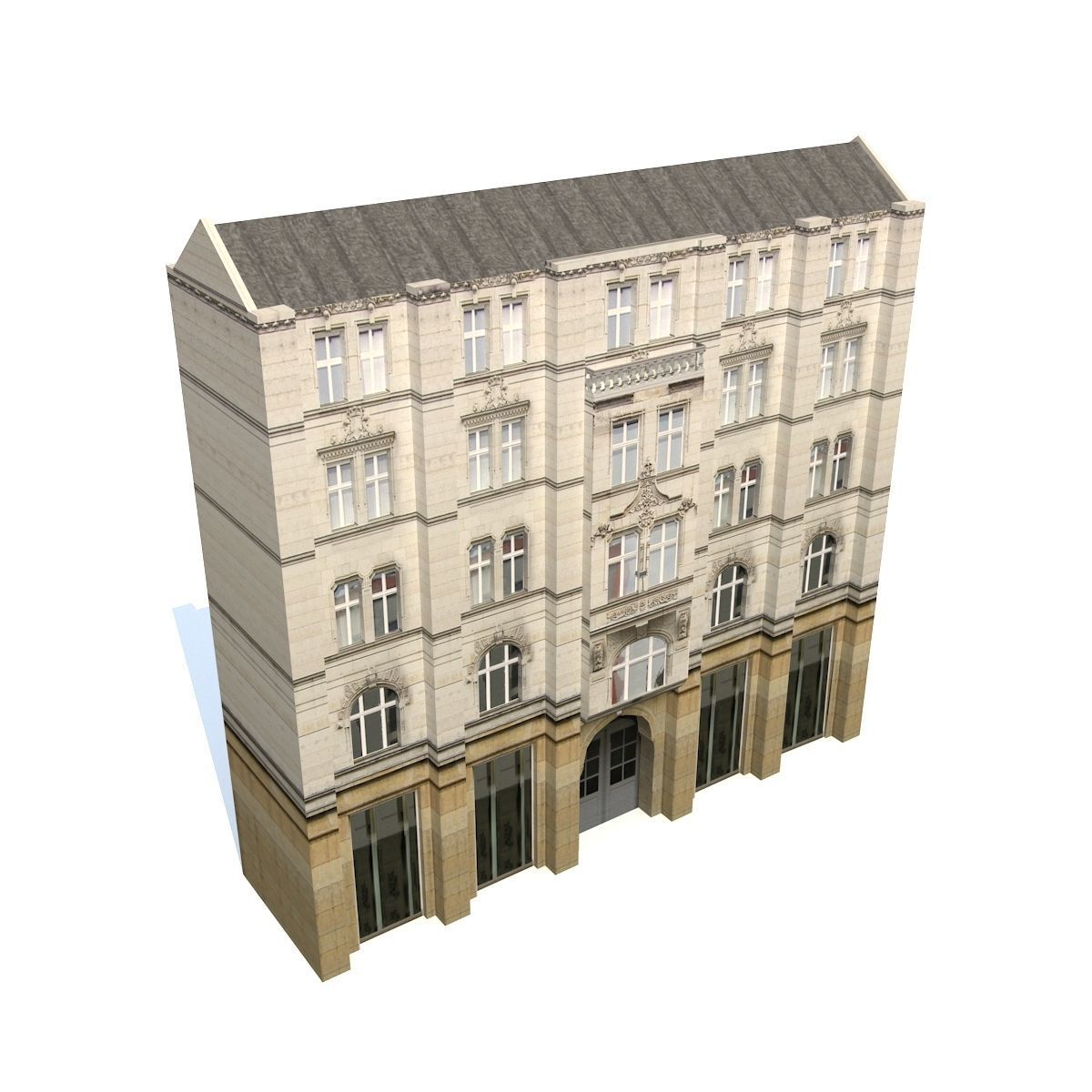 Apartment House 3  Low-poly 3D model_4