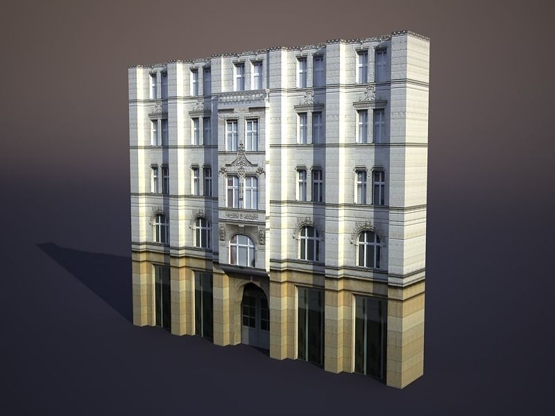 Apartment House 3  Low-poly 3D model_1