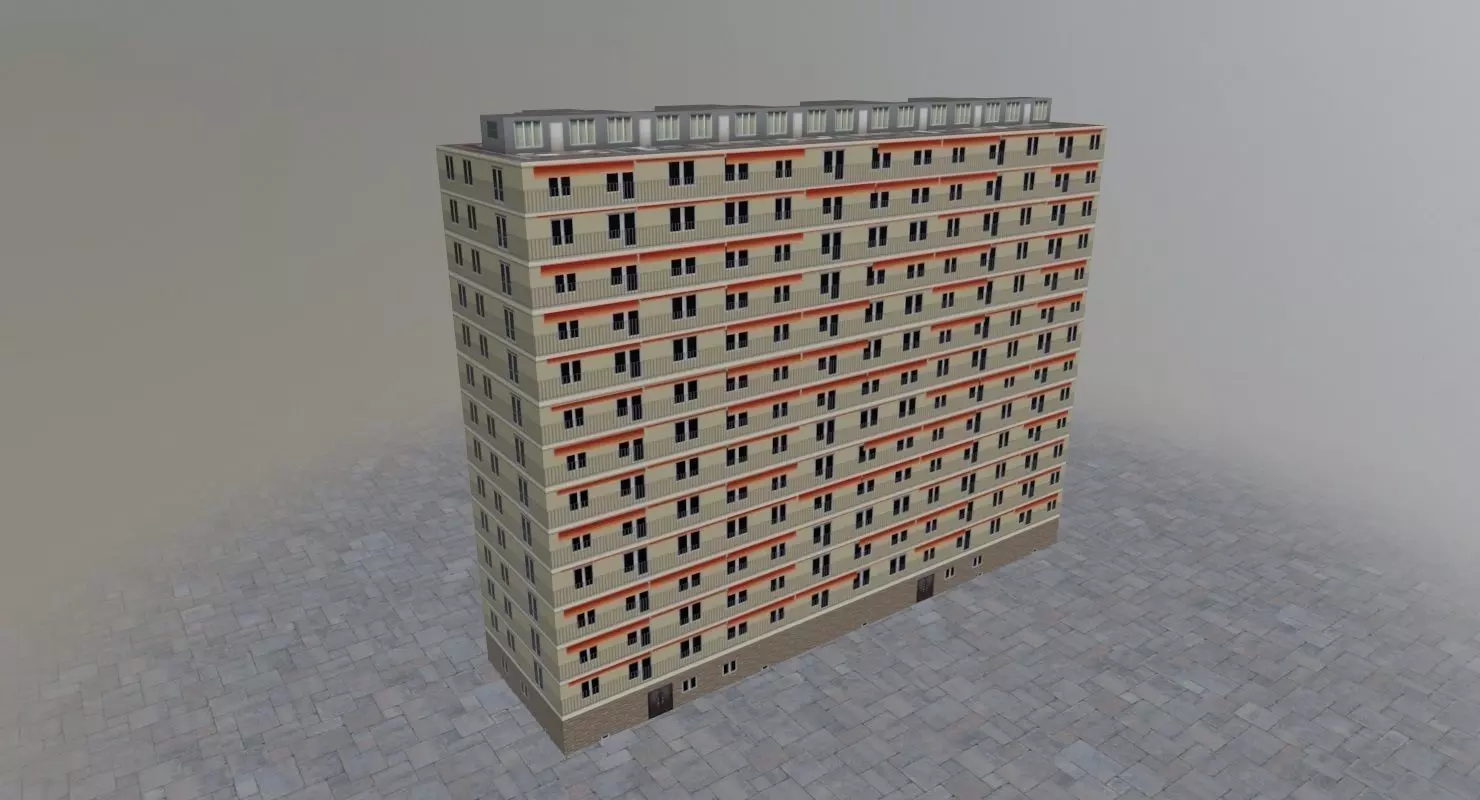 Nice Building 2 Low-poly 3D model_0