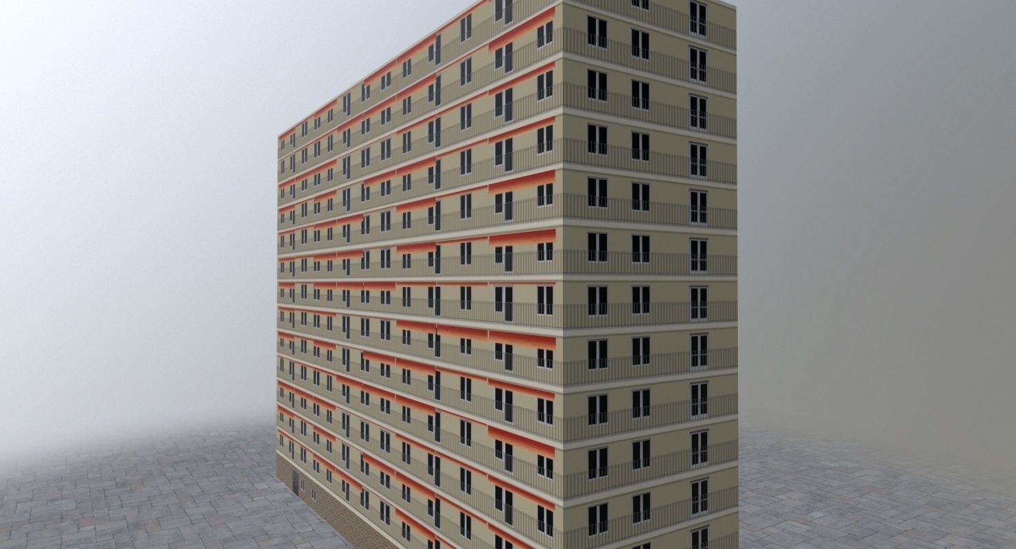 Nice Building 2 Low-poly 3D model_3