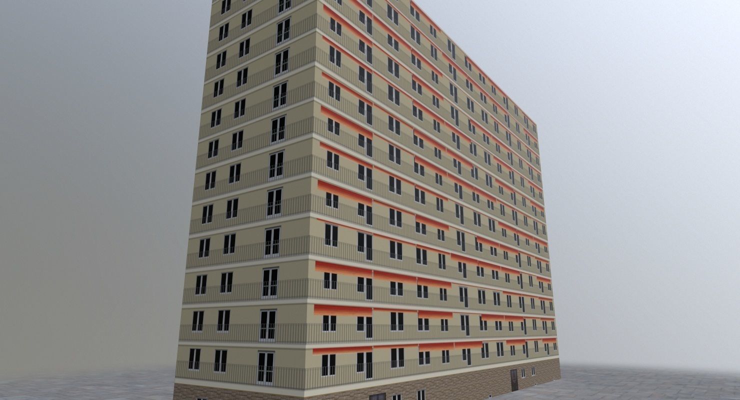 Nice Building 2 Low-poly 3D model_2