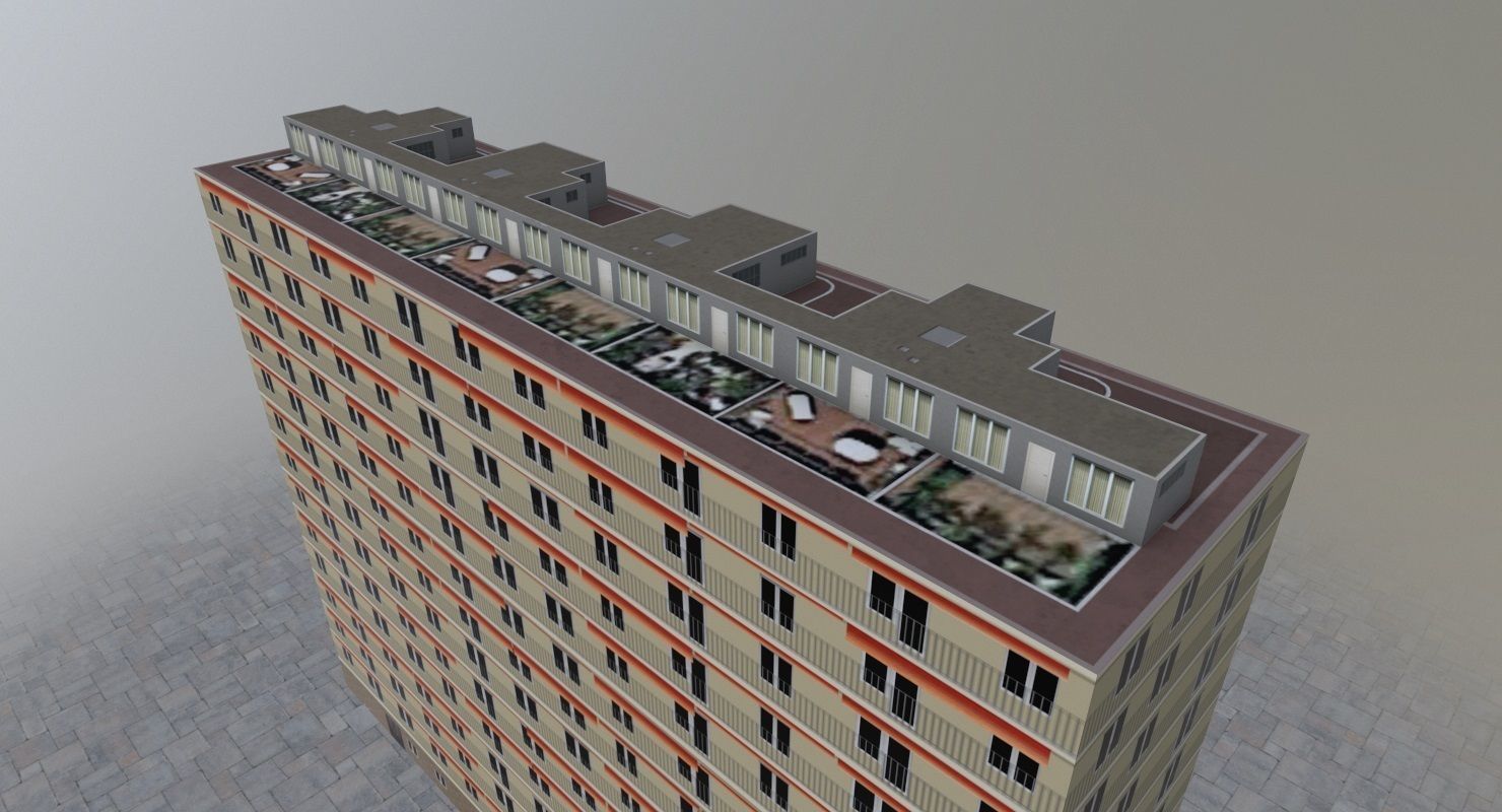 Nice Building 2 Low-poly 3D model_1