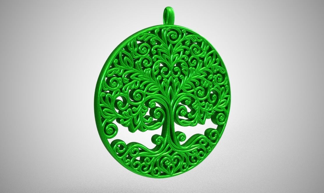 Tree of life Necklace 3D print model_4
