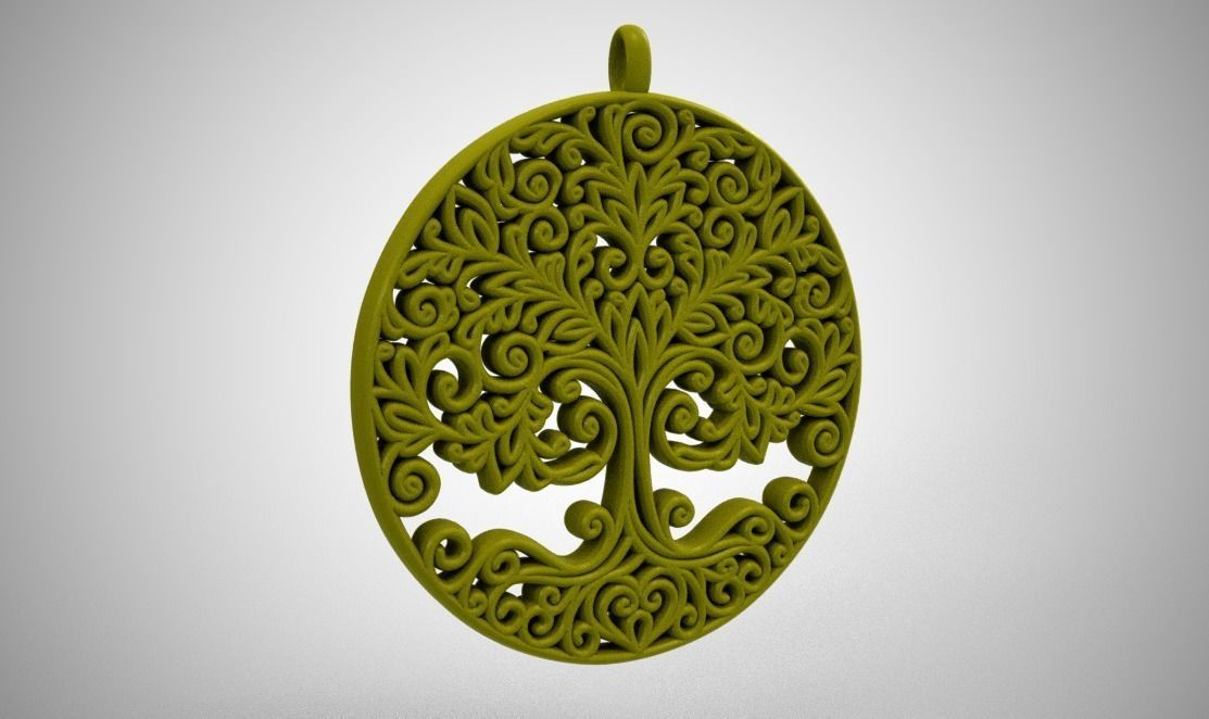 Tree of life Necklace 3D print model_6