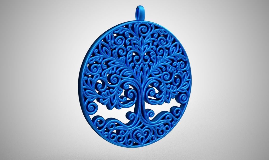 Tree of life Necklace 3D print model_3