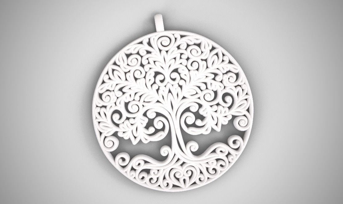 Tree of life Necklace 3D print model_14