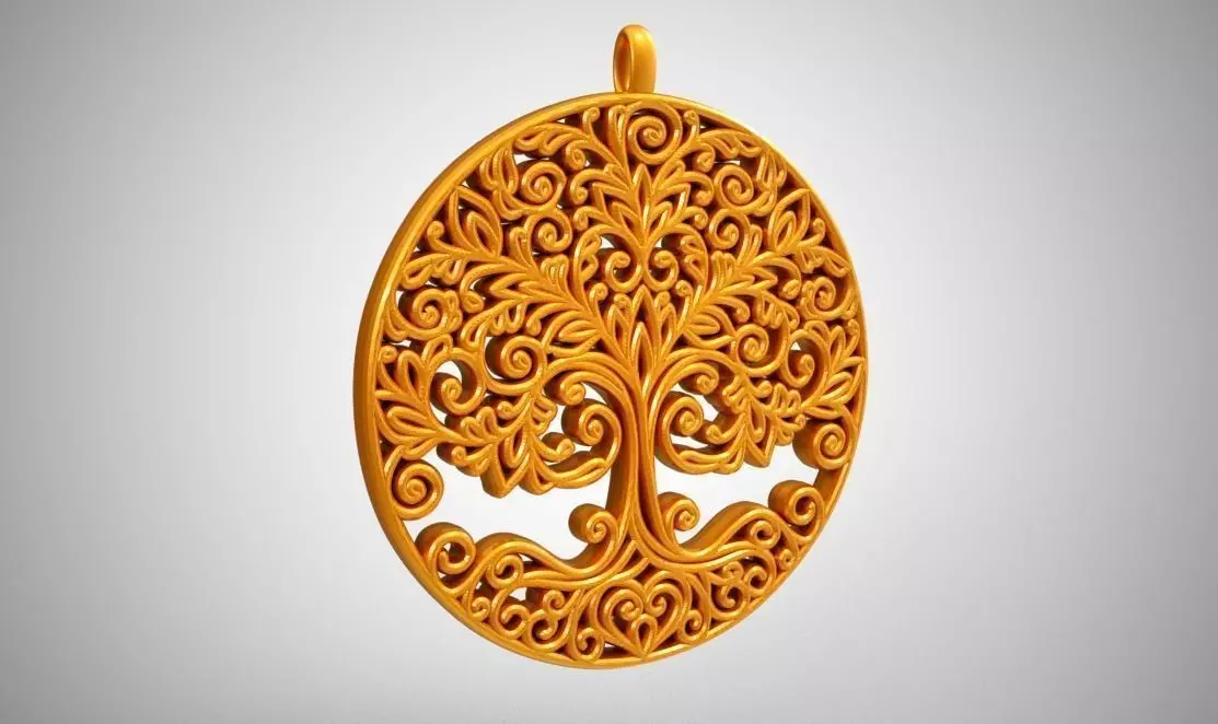Tree of life Necklace 3D print model_0