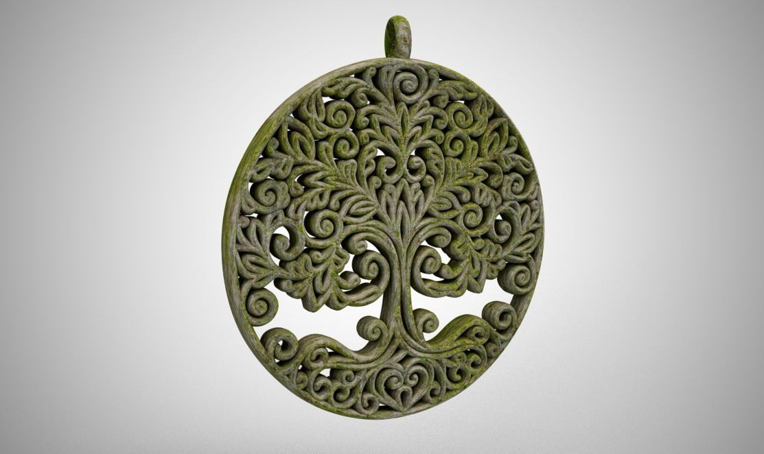 Tree of life Necklace 3D print model_7