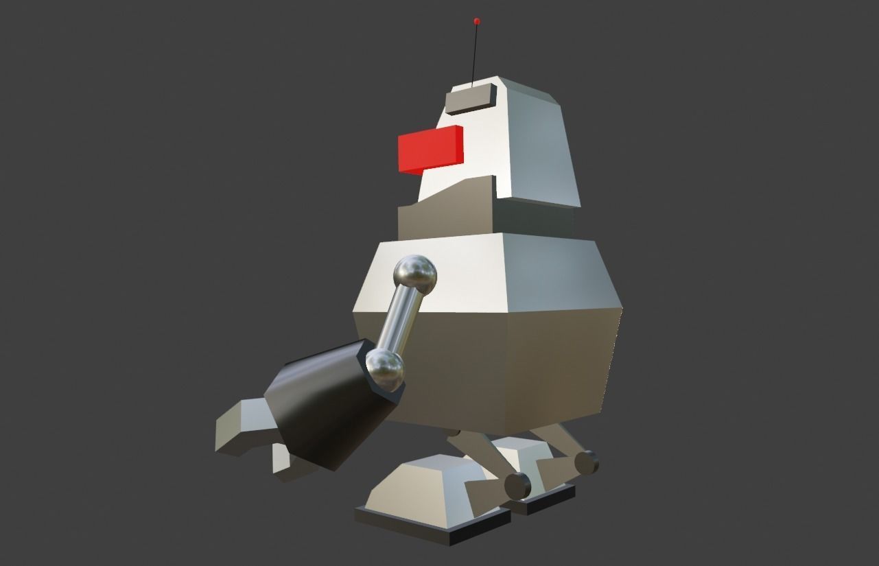 Cartoon Robot 01 of 05 Low-poly 3D model_3