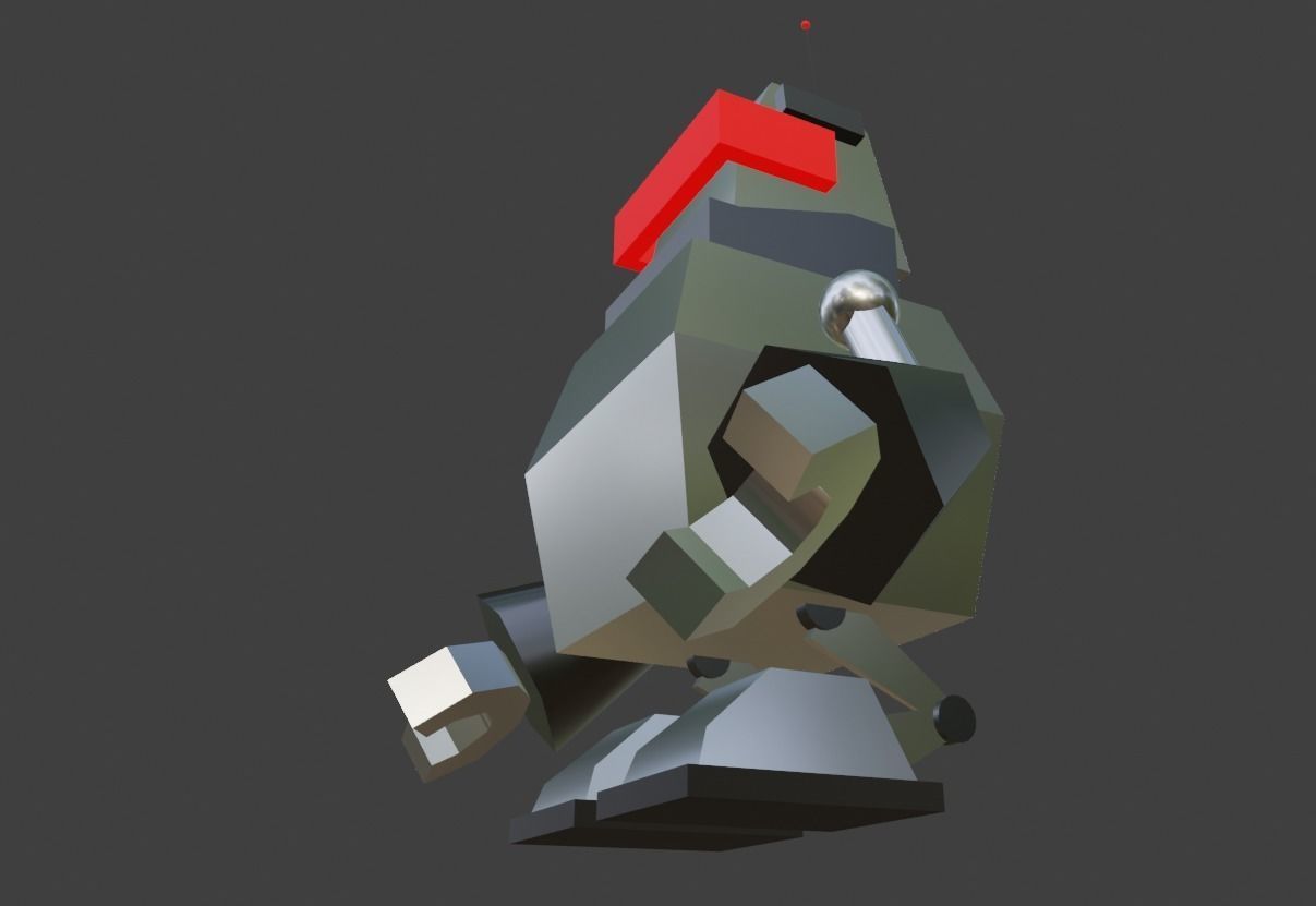 Cartoon Robot 01 of 05 Low-poly 3D model_5