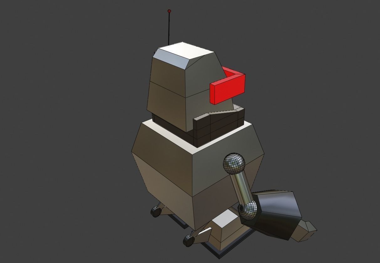 Cartoon Robot 01 of 05 Low-poly 3D model_7