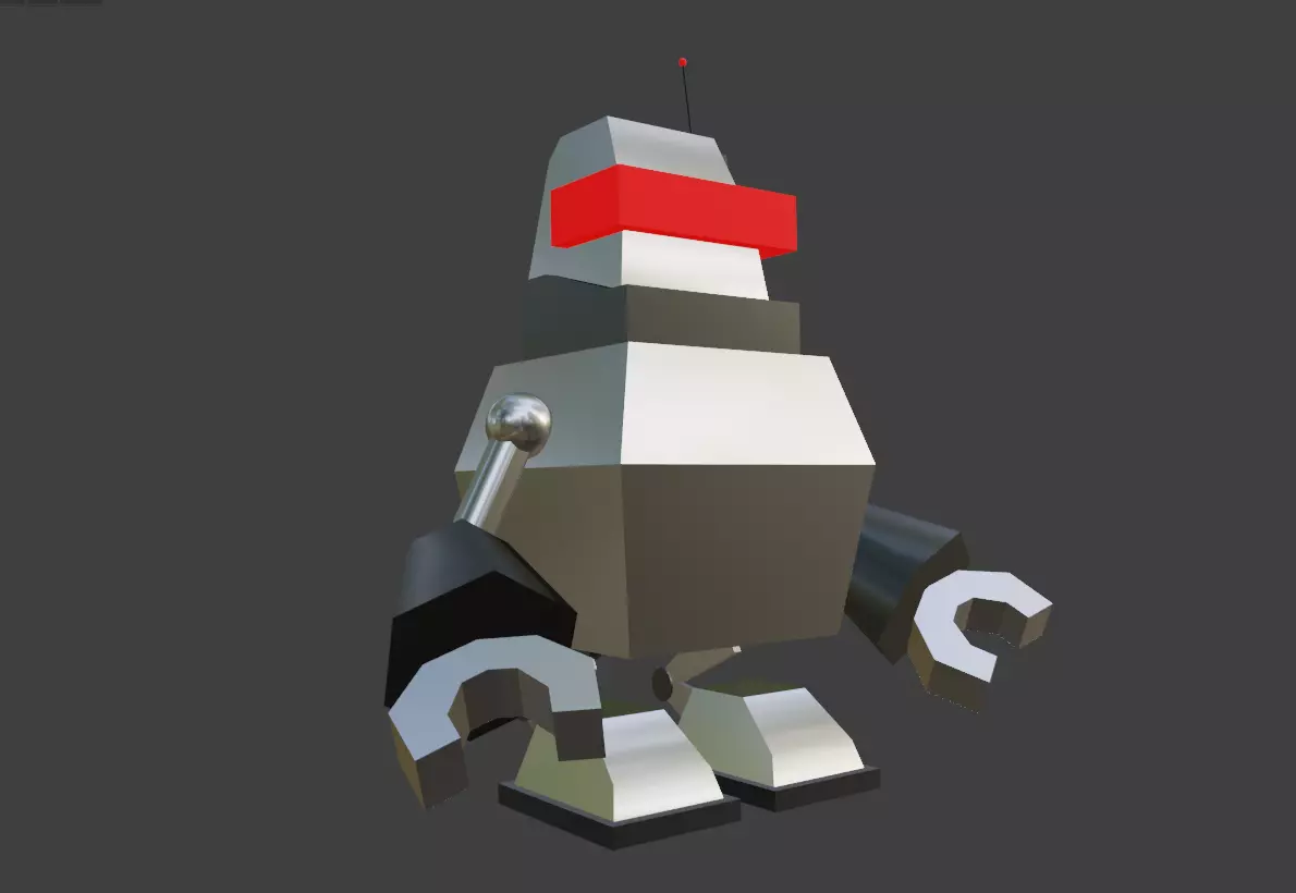 Cartoon Robot 01 of 05 Low-poly 3D model_0