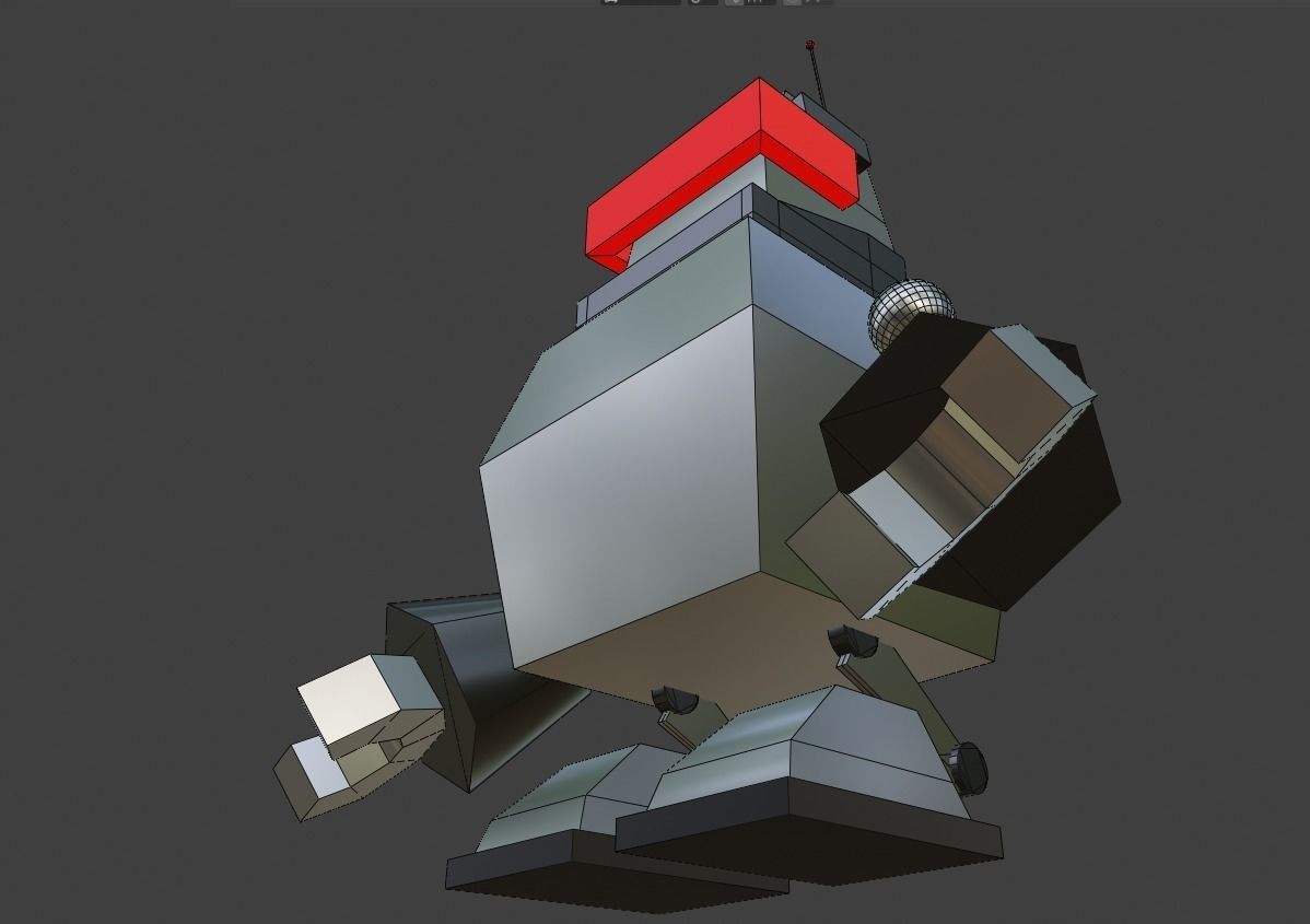 Cartoon Robot 01 of 05 Low-poly 3D model_8