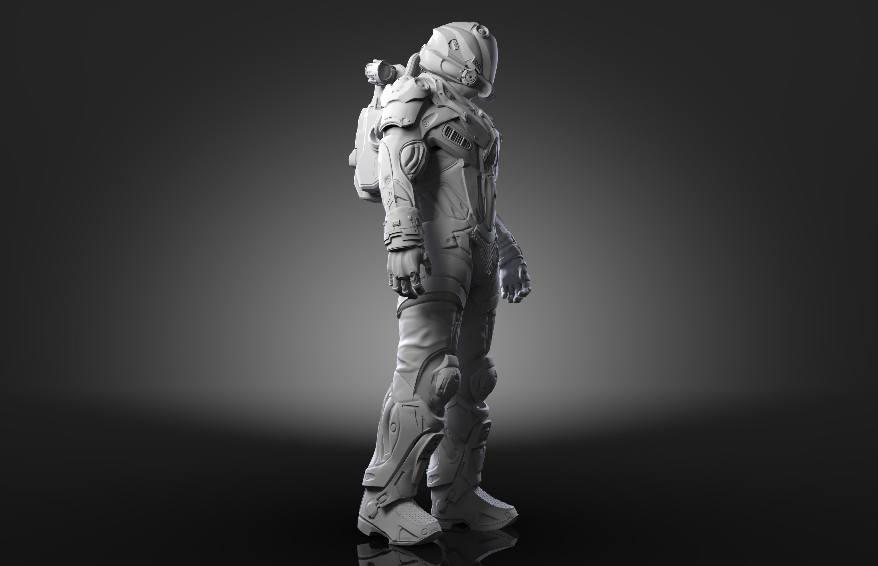 Sci-Fi Space Ingineer 3D model_2