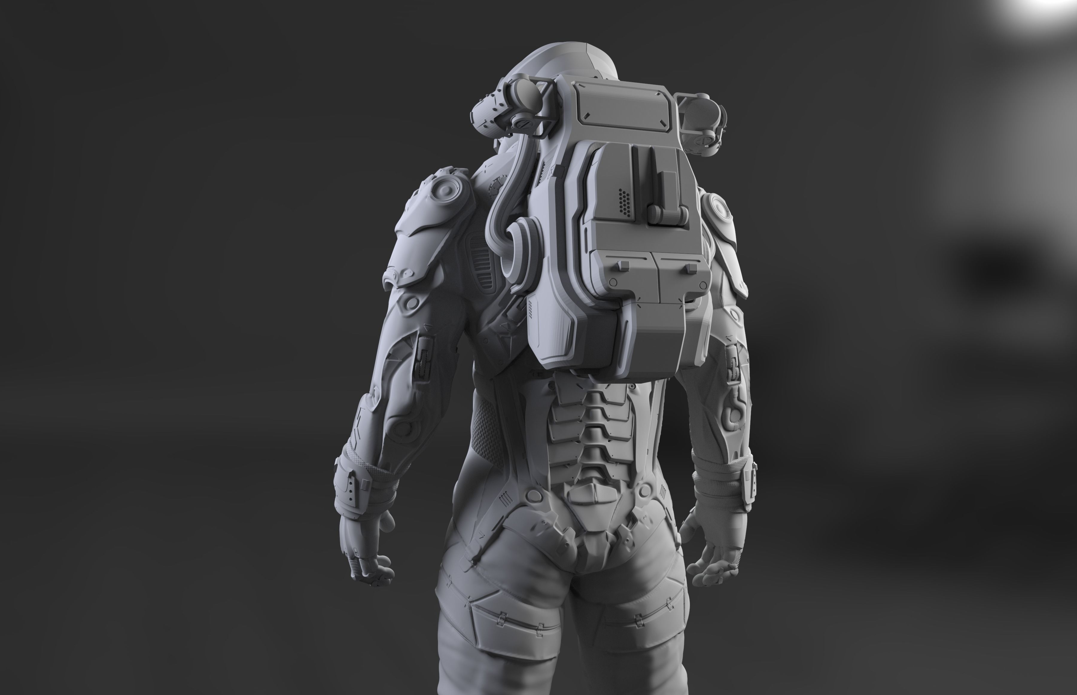 Sci-Fi Space Ingineer 3D model_5