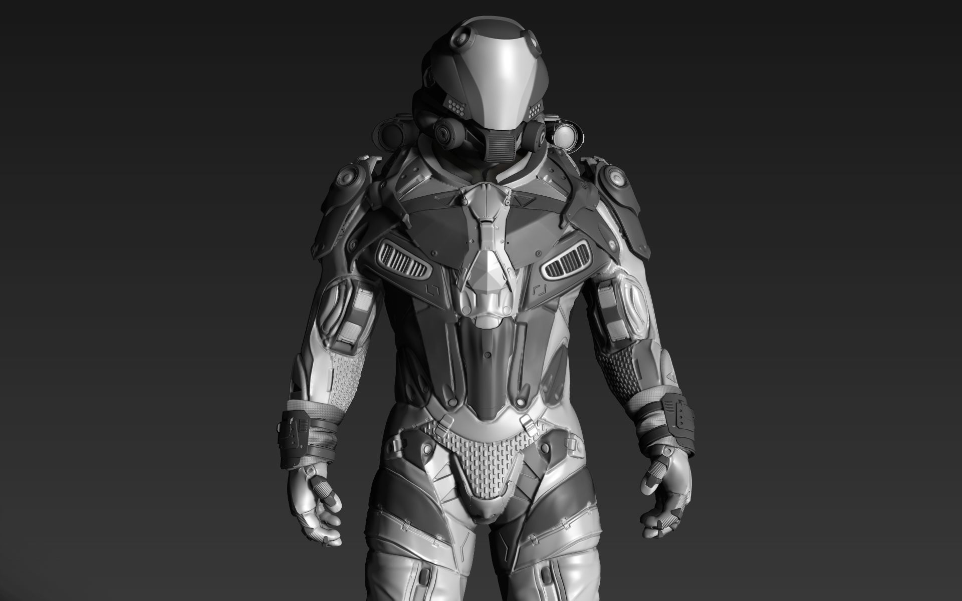 Sci-Fi Space Ingineer 3D model_10